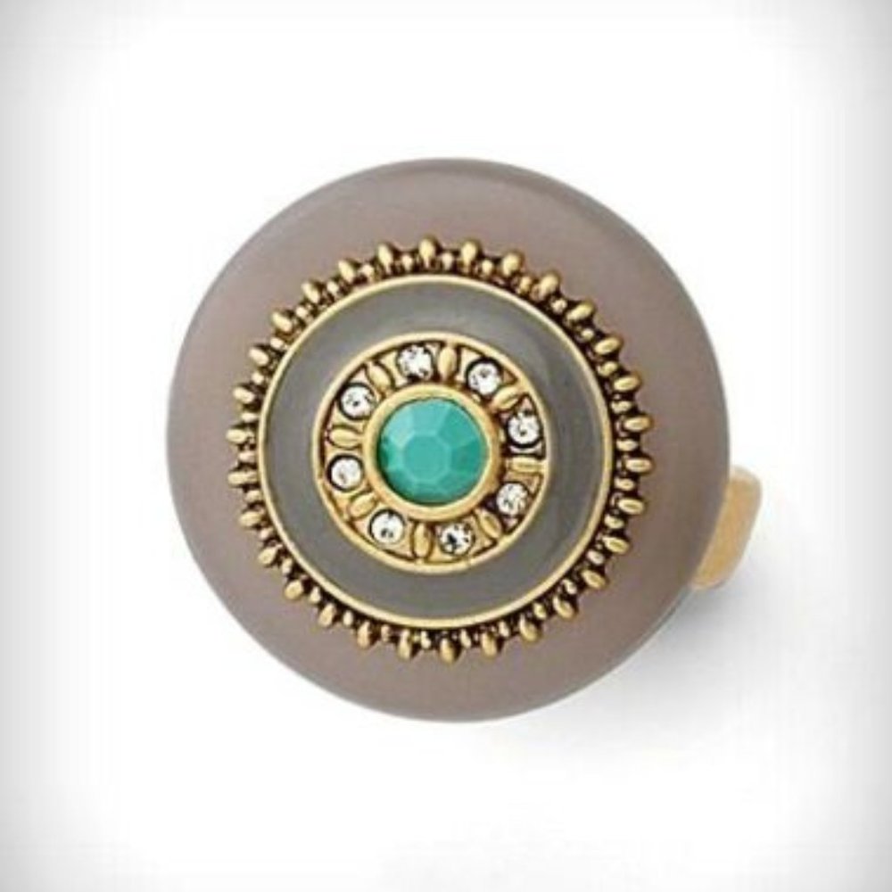 Lia Sophia Olympus Matte Gold Ring 10 NWOT